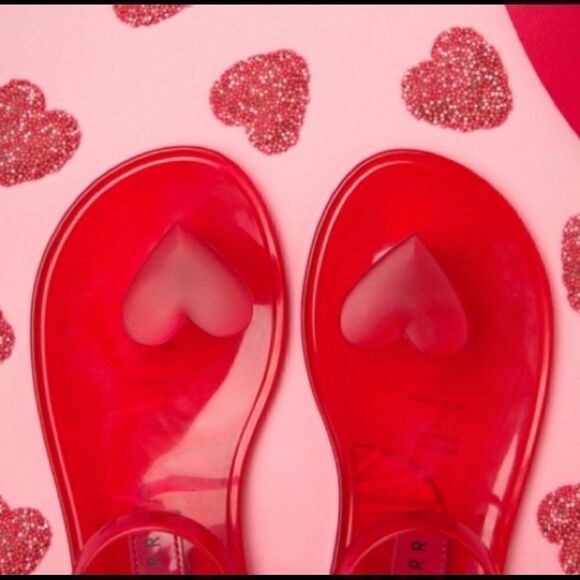 ♥️✨ NIB Katy Perry The Geli Jelly Heart Sandal - Picture 4 of 7
